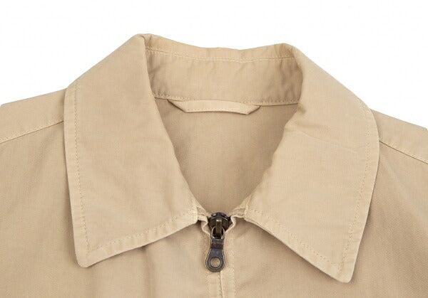 Papas Logo Patch Drizzler Jacket Beige Cotton Size S