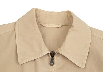 Papas Logo Patch Drizzler Jacket Beige Cotton Size S