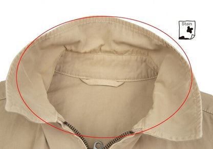 Papas Logo Patch Drizzler Jacket Beige Cotton Size S