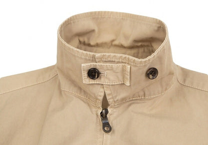 Papas Logo Patch Drizzler Jacket Beige Cotton Size S