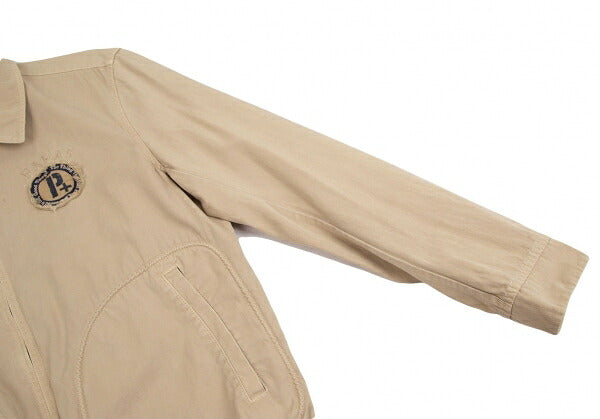 Papas Logo Patch Drizzler Jacket Beige Cotton Size S