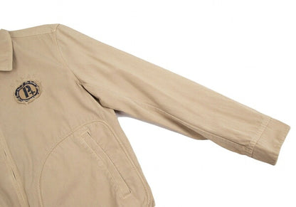 Papas Logo Patch Drizzler Jacket Beige Cotton Size S