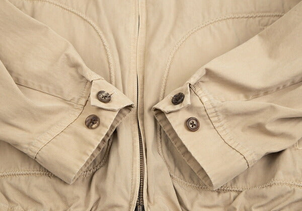 Papas Logo Patch Drizzler Jacket Beige Cotton Size S