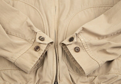 Papas Logo Patch Drizzler Jacket Beige Cotton Size S