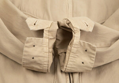Papas Logo Patch Drizzler Jacket Beige Cotton Size S
