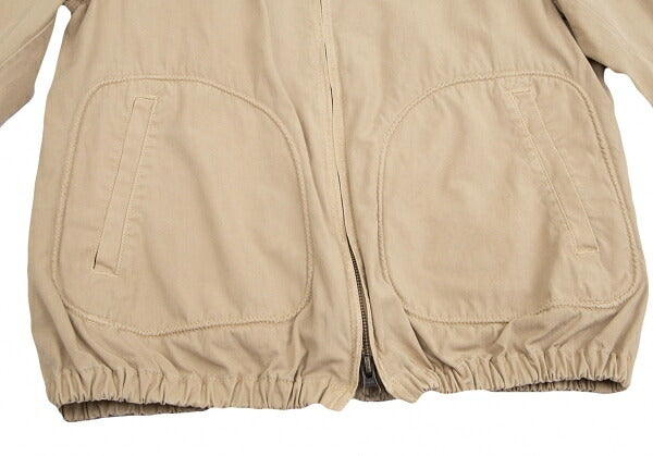 Papas Logo Patch Drizzler Jacket Beige Cotton Size S