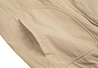 Papas Logo Patch Drizzler Jacket Beige Cotton Size S