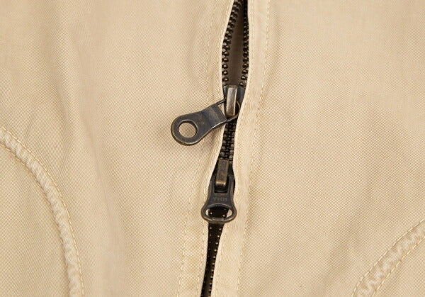 Papas Logo Patch Drizzler Jacket Beige Cotton Size S