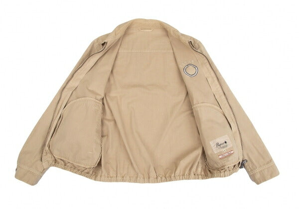 Papas Logo Patch Drizzler Jacket Beige Cotton Size S