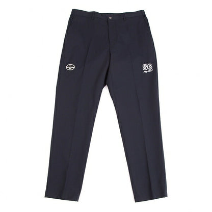 Papas Poly Numbering Tapered Pants Navy Size LL