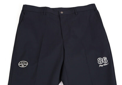 Papas Poly Numbering Tapered Pants Navy Size LL