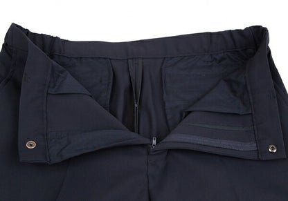 Papas Poly Numbering Tapered Pants Navy Size LL