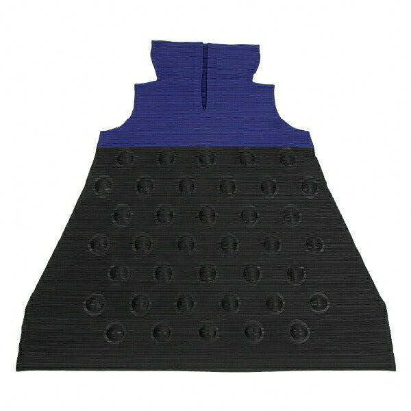 PLEATS PLEASE Circle Embossed Pleats Black Multi Dress Size 3