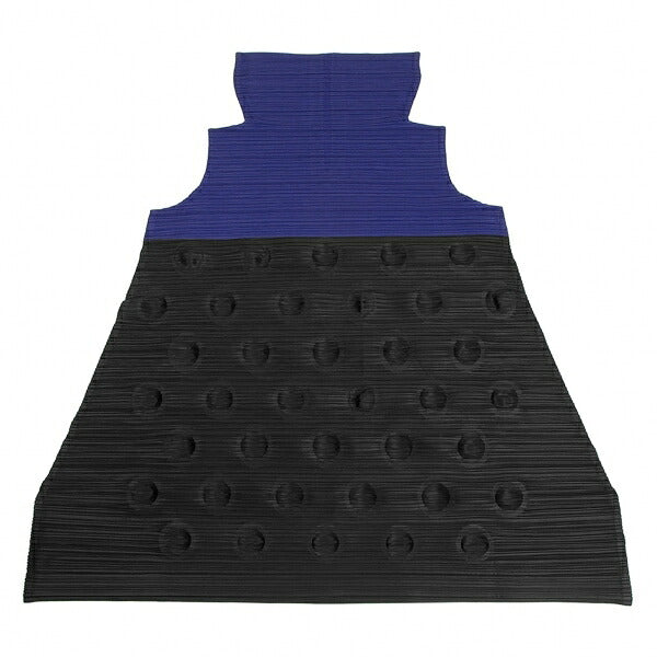 PLEATS PLEASE Circle Embossed Pleats Black Multi Dress Size 3