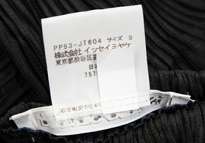 PLEATS PLEASE Circle Embossed Pleats Black Multi Dress Size 3