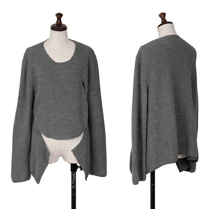 COMME des GARCONS 19AW Cutting Design Sweater Gray Size M