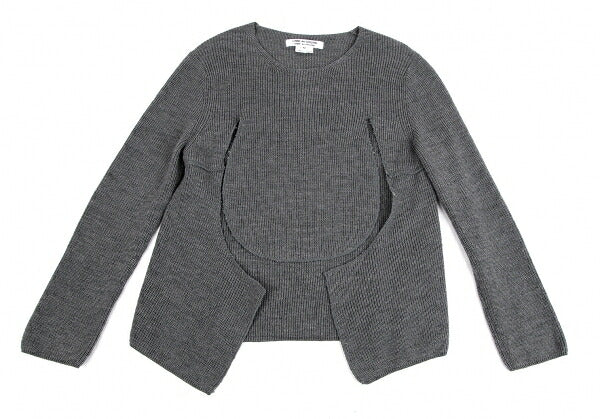 COMME des GARCONS 19AW Cutting Design Sweater Gray Size M