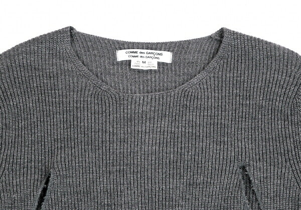 COMME des GARCONS 19AW Cutting Design Sweater Gray Size M