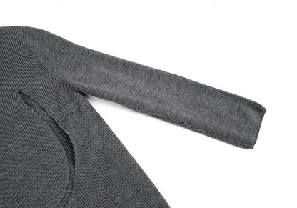 COMME des GARCONS 19AW Cutting Design Sweater Gray Size M