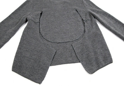 COMME des GARCONS 19AW Cutting Design Sweater Gray Size M