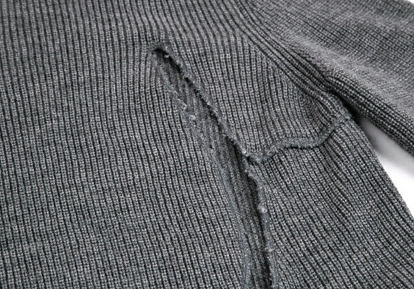 COMME des GARCONS 19AW Cutting Design Sweater Gray Size M