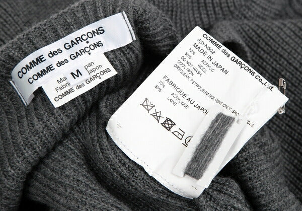 COMME des GARCONS 19AW Cutting Design Sweater Gray Size M