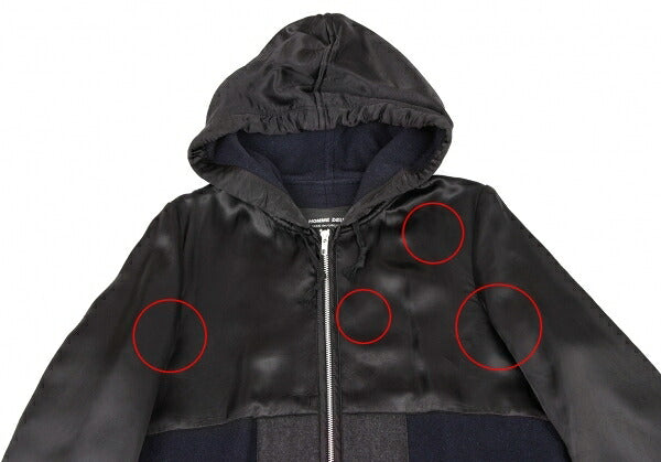 COMME des GARCONS HOMME DEUX Mixed Hooded Jacket Size S