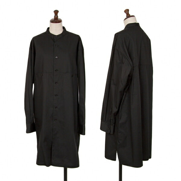 Y's BANG ON Cotton Twill Long Button-Up Black Size 2