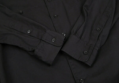 Y's BANG ON Cotton Twill Long Button-Up Black Size 2