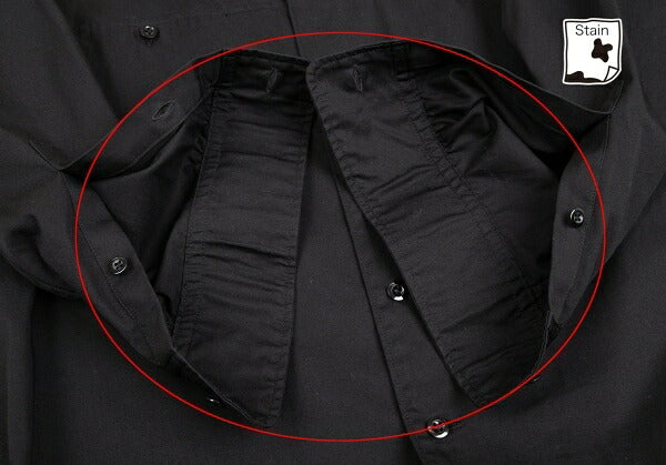 Y's BANG ON Cotton Twill Long Button-Up Black Size 2