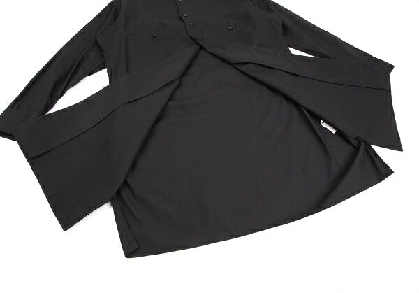 Y's BANG ON Cotton Twill Long Button-Up Black Size 2