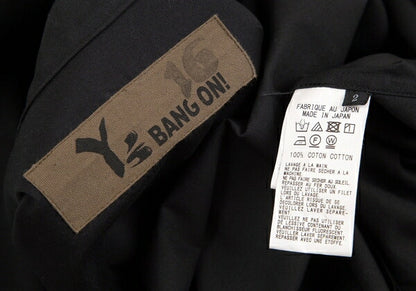 Y's BANG ON Cotton Twill Long Button-Up Black Size 2