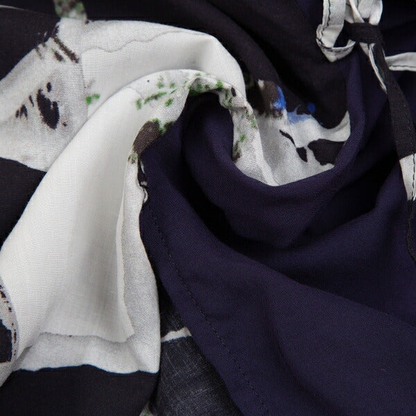 Y's Front Layered Rayon Tank Top Black Blue Green Size 1