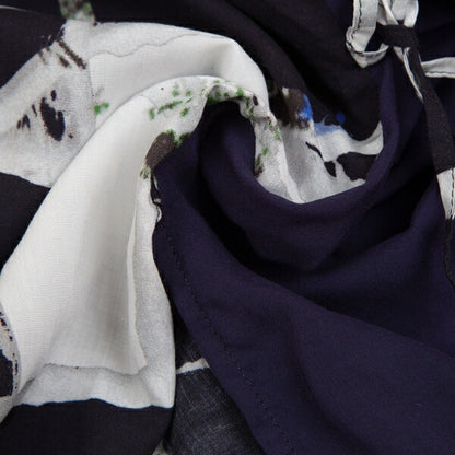 Y's Front Layered Rayon Tank Top Black Blue Green Size 1