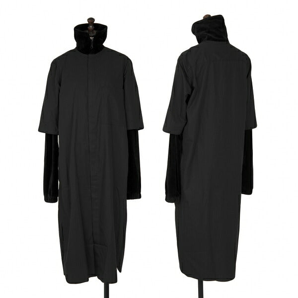 Y's.... 23AW Supima Cotton Double Layered Shirt Black Size 1