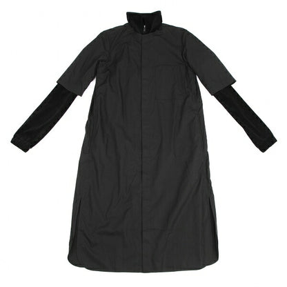 Y's.... 23AW Supima Cotton Double Layered Shirt Black Size 1