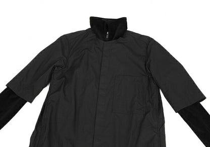 Y's.... 23AW Supima Cotton Double Layered Shirt Black Size 1