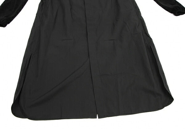 Y's.... 23AW Supima Cotton Double Layered Shirt Black Size 1
