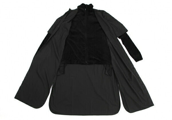 Y's.... 23AW Supima Cotton Double Layered Shirt Black Size 1