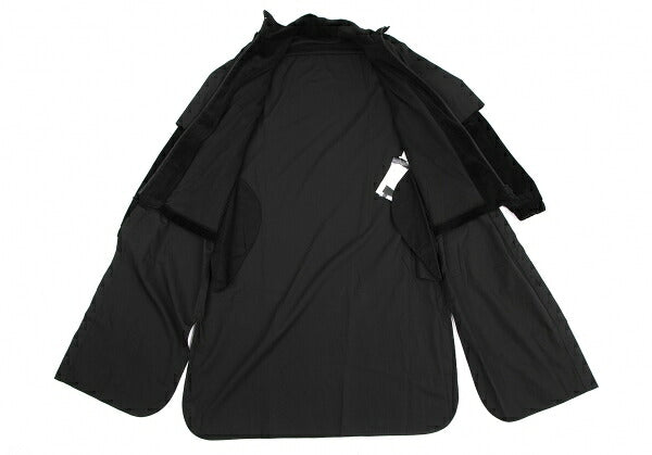 Y's.... 23AW Supima Cotton Double Layered Shirt Black Size 1