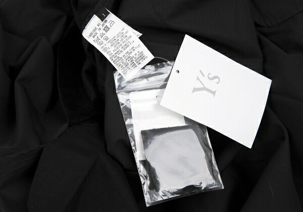 Y's.... 23AW Supima Cotton Double Layered Shirt Black Size 1