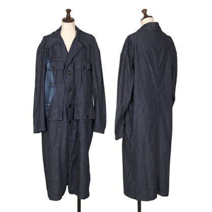 Y's 23SS Spotted Denim Long Jacket Indigo Size 1
