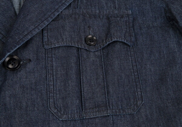 Y's 23SS Spotted Denim Long Jacket Indigo Size 1