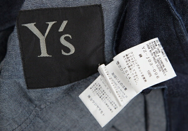 Y's 23SS Spotted Denim Long Jacket Indigo Size 1