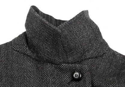 ARMANI COLLEZIONI Wool Stripe Collar Jacket Gray Size 38
