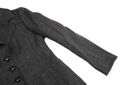ARMANI COLLEZIONI Wool Stripe Collar Jacket Gray Size 38