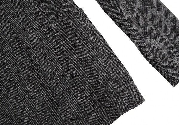 ARMANI COLLEZIONI Wool Stripe Collar Jacket Gray Size 38