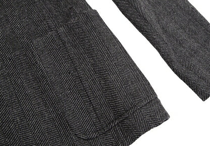 ARMANI COLLEZIONI Wool Stripe Collar Jacket Gray Size 38