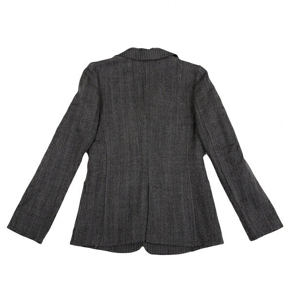 ARMANI COLLEZIONI Wool Stripe Collar Jacket Gray Size 38