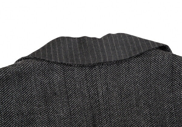 ARMANI COLLEZIONI Wool Stripe Collar Jacket Gray Size 38